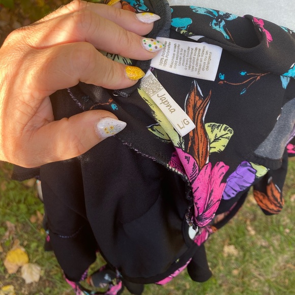 Japna Floral Print Ruffle Romper Size L - Picture 3 of 5